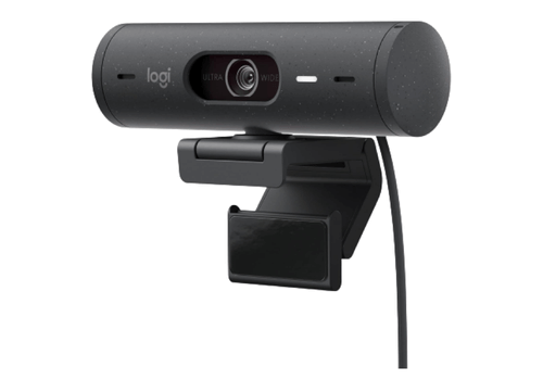 Webcam Full HD Logitech Brio 500 com Microfones Duplos com Redução de Ruídos