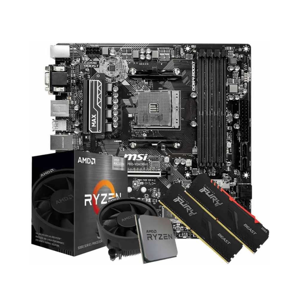 KIT UPGRADE AMD RYZEN 5 5600GT,B450M, 2X8GB DDR4 3200MHZ RGB PRONTO PRA USAR - 01