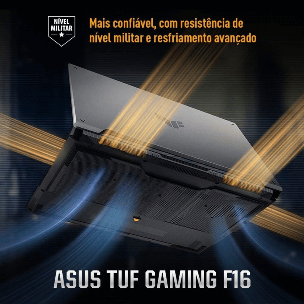 Notebook ASUS TUF Gaming F16 Intel Core 5, RTX 4050, 16 GB, 512 GB SSD, W11 Home,Tela 16.0'' FHD, Mecha Gray - FX607VU-RL053W
