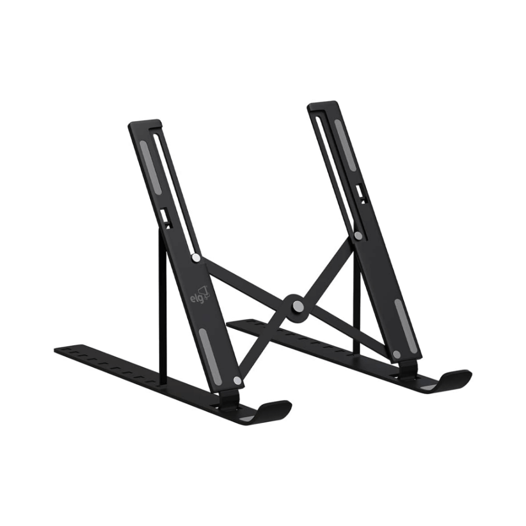 Suporte de Mesa Portátil para Notebook/Laptop de 10" a 17,3", 10 Níveis de Regulagem, Dobrável, Inclui Bolsa de Transporte, Preto, NTB8520B, ELG