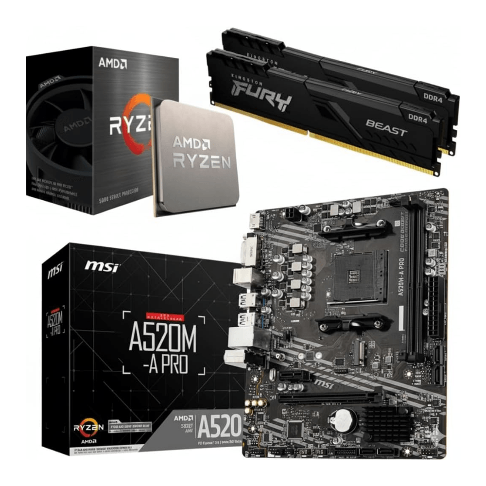 Kit Upgrade Amd Ryzen 5 5600GT, Placa mãe A520, 16GB DDR4 3200MHz