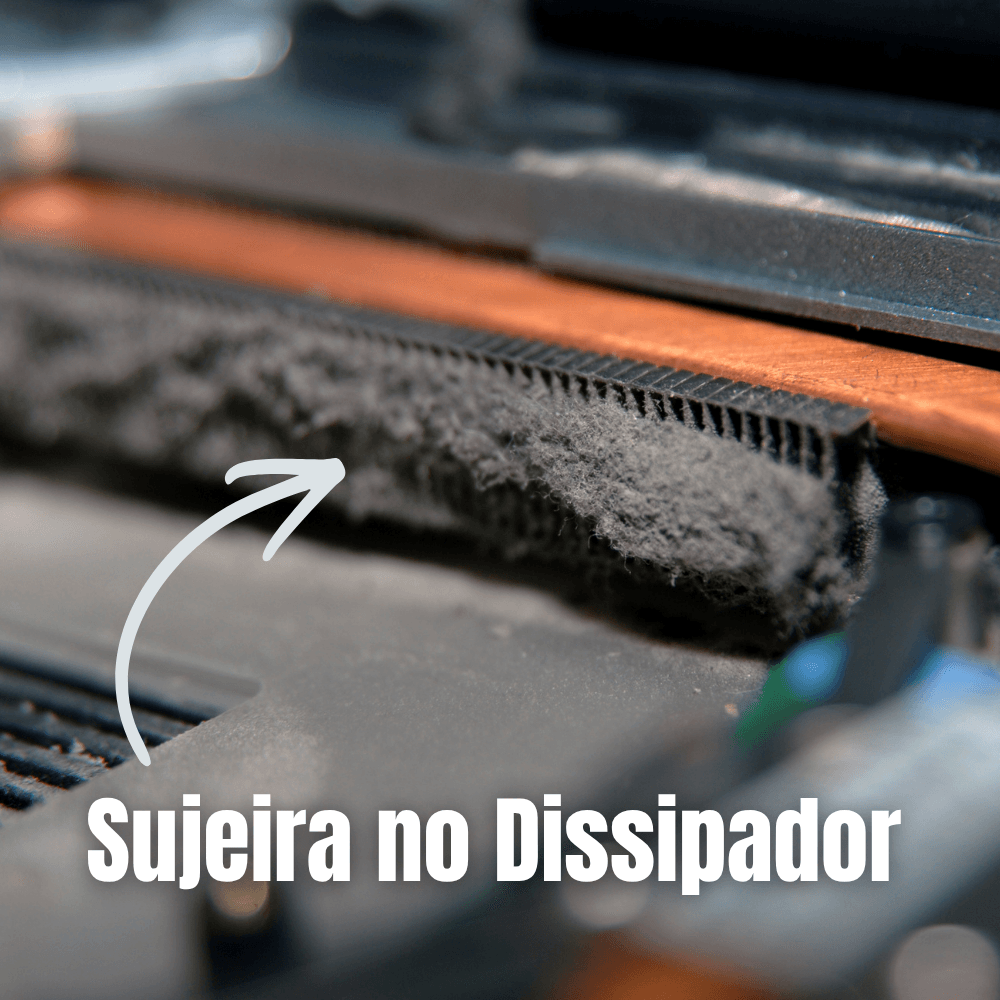 Sujeira no dissipador